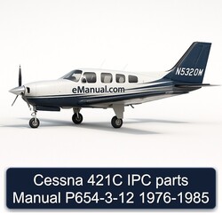 1976-1985 Cessna 421C IPC Parts P654-3-12 Catalog PDF