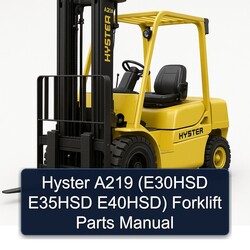 Hyster A219 (e30hsd E35HSD E40hsd) Forklift Parts Catalog PDF