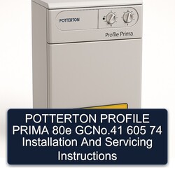 Potterton Profile Prima 80E Gcno.41 605 74 Installation Servicing Service Repair Workshop Manual PDF