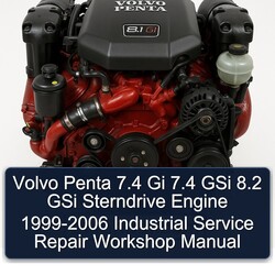 1999-2006 Sterndrive Volvo Penta 7.4 Gi Gsi 8.2 Engine - Industrial Service Repair Workshop Manual PDF