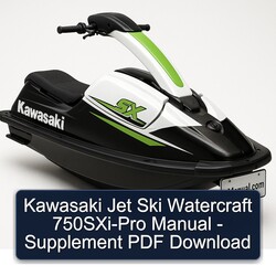 Kawasaki Jet Ski Watercraft 750sxi-pro - Supplement Service Repair Workshop Manual PDF