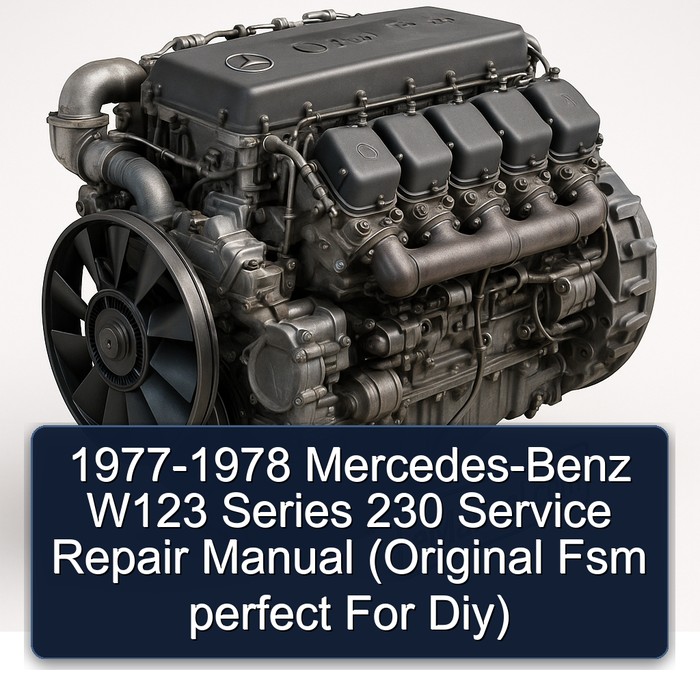 1977-1978 Mercedes W123 Benz Series 230 (original Fsm Perfect Diy) Service Repair Workshop Manual PDF