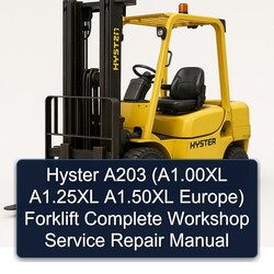 Hyster A203 (a1.00xl A1.25xl A1.50xl Europe) Forklift Service Repair Workshop Manual PDF