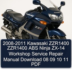 2008-2011 Kawasaki Ninja ZZR1400 ABS ZX-14 08 09 10 11 Service Repair Workshop Manual PDF