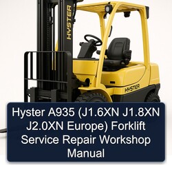 Hyster A935 (j1.6xn J1.8xn J2.0xn Europe) Forklift Service Repair Workshop Manual PDF