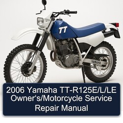 2006 Yamaha TT-R125E/L/LE Owner‘s/Motorcycle Manual de servicio y reparación 