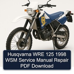 1998 Husqvarna WRE Models 125 WSM Service Repair Workshop Manual PDF