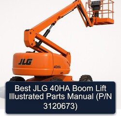 Best JLG 40HA Boom Lift Illustrated Parts (p/n 3120673) Catalog PDF