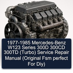 1977-1985 Mercedes W123 Benz Series 300D 300CD 300TD (TURBO) (original Fsm Perfect Diy) Service Repair Workshop Manual PDF