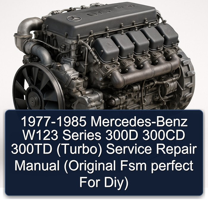 1977-1985 Mercedes W123 Benz Series 300D 300CD 300TD (TURBO) (original Fsm Perfect Diy) Service Repair Workshop Manual PDF