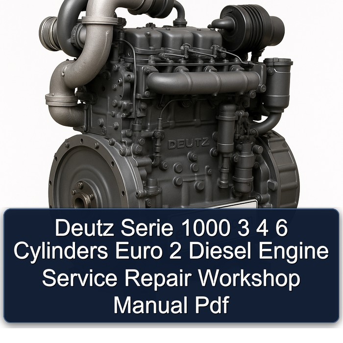 Deutz 1000 Serie 3 4 6 Cylinders Euro 2 Diesel Engine Service Repair Workshop Manual PDF