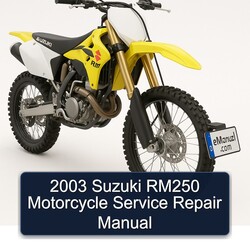 2003 Suzuki RM Series RM250 Motorcycle Service Repair Workshop Manual PDF