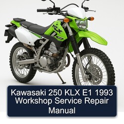 1993 Kawasaki KLX Series 250 E1 Service Repair Workshop Manual PDF