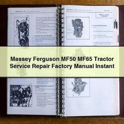 Massey Ferguson MF50 MF65 Tractor Service Repair Workshop Manual PDF