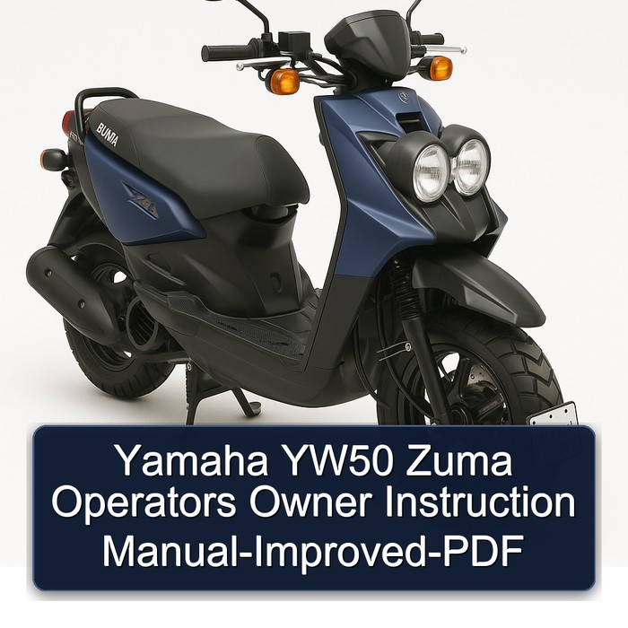 Yamaha Zuma YW50 Operators Owner Instruction -improved Service Repair Workshop Manual PDF