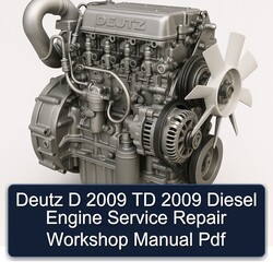 2009 Deutz TD Series D Diesel Engine Service Repair Workshop Manual PDF