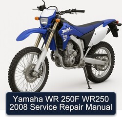 Yamaha WR 250F WR250 2008 Manual de servicio y reparación 