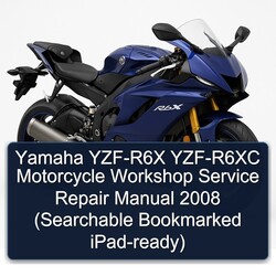 2008 Yamaha R6X Yzf- YZF-R6XC Motorcycle (searchable Bookmarked Ipad-ready) Service Repair Workshop Manual PDF