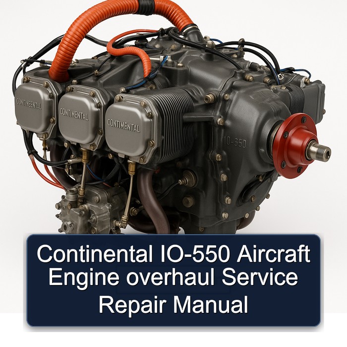 Continental IO 550 Series IO-550 Aircraft Engine Service Repair Workshop Manual PDF