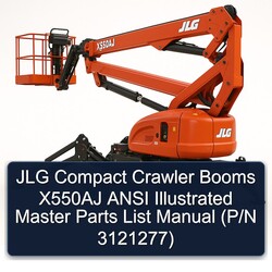 JLG Compact Crawler Booms X550AJ Ansi Illustrated Master (p/n 3121277) Parts Catalog PDF