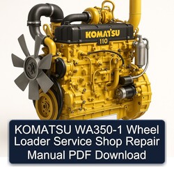 Komatsu WA350-1 Wheel Loader Shop Service Repair Workshop Manual PDF