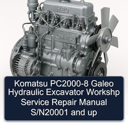 Komatsu Pc2000-8 Galeo Hydraulic Excavator Workshp S/n20001 Up Service Repair Workshop Manual PDF