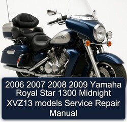 2008-2009 Yamaha XVZ Models Royal Star 1300 Midnight XVZ13 Service Repair Workshop Manual PDF