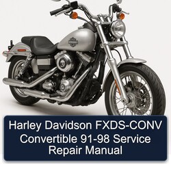 1991-1998 Harley Davidson FXDS-CONV Convertible Service Repair Workshop Manual PDF