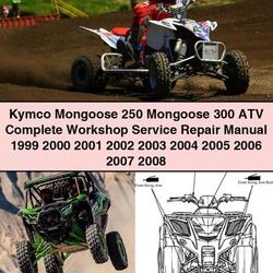 1999-2008 Kymco Mongoose 250 300 ATV Service Repair Workshop Manual PDF