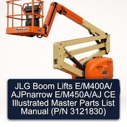 JLG Boom Lifts E/m400a/ Ajpnarrow E/m450a/aj CE Illustrated Master (p/n 3121830) Parts Catalog PDF