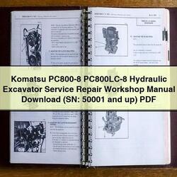Komatsu PC800-8 Pc800lc-8 Hydraulic Excavator (sn: 50001 Up) SN: Service Repair Workshop Manual PDF