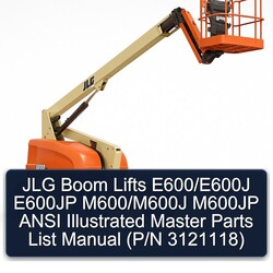 JLG Boom Lifts E600/e600j E600JP M600/m600j M600JP Ansi Illustrated Master (p/n 3121118) Parts Catalog PDF