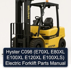 Hyster C098 (e70xl E80XL E100XL E120XL E100xls) Electric Forklift Parts Catalog PDF