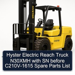 Hyster Electric Reach Truck N30XMH SN Before C210V-1615 Spare Parts Catalog PDF