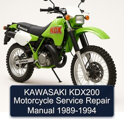 1989-1994 Kawasaki KDX Models KDX200 Motorcycle Service Repair Workshop Manual PDF
