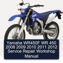 2008-2012 Yamaha WR Models WR450F 450 Service Repair Workshop Manual PDF
