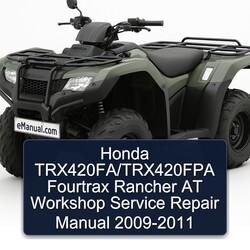 2009-2011 Honda Trx420fa/trx420fpa Fourtrax Rancher AT Service Repair Workshop Manual PDF