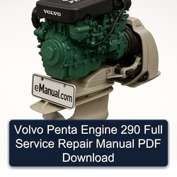 Volvo Penta Engine 290 Service Repair Workshop Manual PDF