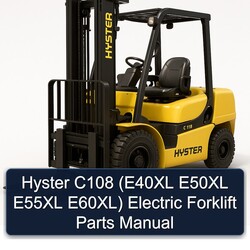 Hyster C108 (e40xl E50XL E55XL E60xl) Electric Forklift Parts Catalog PDF