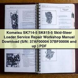 Komatsu SK714-5 SK815-5 SKID-STEER Loader (s/n: 37af00004 37bf00006 Up ) Service Repair Workshop Manual PDF