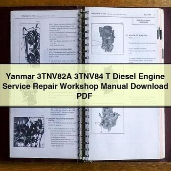 Yanmar 3tnv82a 3tnv84 T Diesel Engine Service Repair Workshop Manual PDF