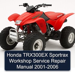 2001-2006 Honda TRX300EX Sportrax Service Repair Workshop Manual PDF