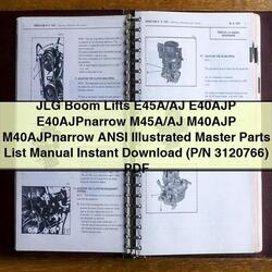 JLG Boom Lifts E45a/aj E40AJP E40AJPNARROW M45a/aj M40AJP M40AJPNARROW Ansi Illustrated Master (p/n 3120766) Parts Catalog PDF