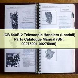 JCB 540B-2 Telescopic Handlers (LOADALL) (sn: 00275001-00275999) Parts Catalog PDF