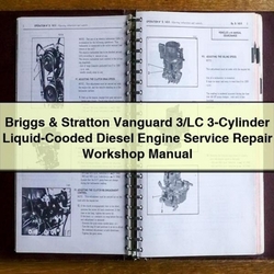 Peugeot LC Briggs Stratton Vanguard 3/ 3-cylinder Liquid-cooded Diesel Engine Service Repair Workshop Manual PDF