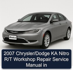 2007 Dodge Nitro Chrysler/ KA R/t Service Repair Workshop Manual PDF