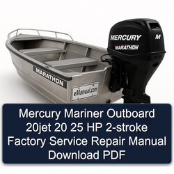 Mercury Mariner Outboard 20JET 20 25 HP 2-stroke Service Repair Workshop Manual PDF
