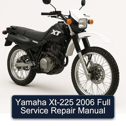 Yamaha Xt-225 2006 Full Manual de servicio y reparación 