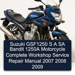 2007-2009 Suzuki GSF1250 S SA Bandit 1250A Motorcycle Service Repair Workshop Manual PDF