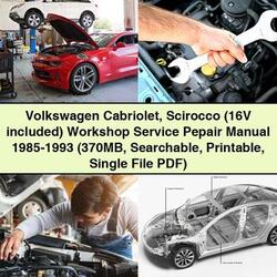 1985-1993 Volkswagen Cabriolet Scirocco (16v Included) Pepair - (370mb Searchable Single File) Service Repair Workshop Manual PDF